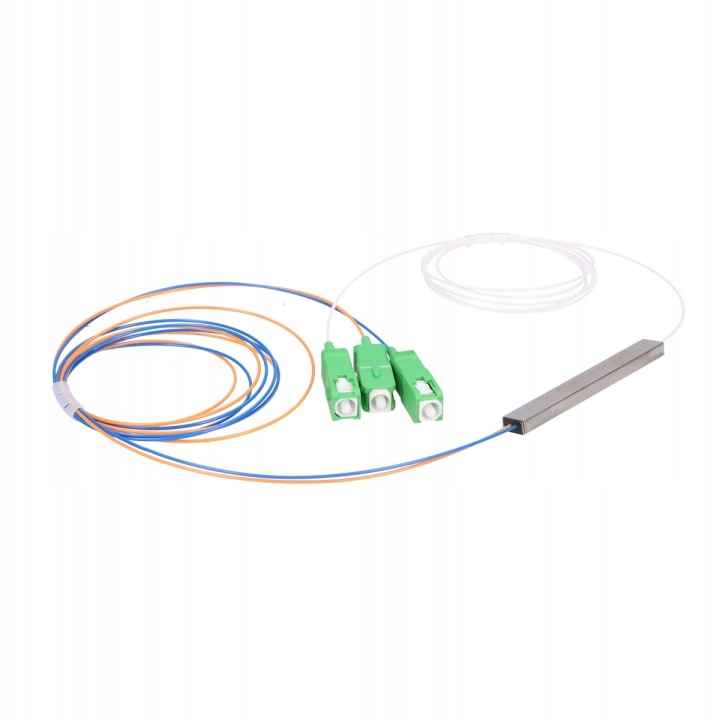 Splitter światłowodowy PLC 1x2 SC/APC Steel Tube Single Mode - obrazek 2
